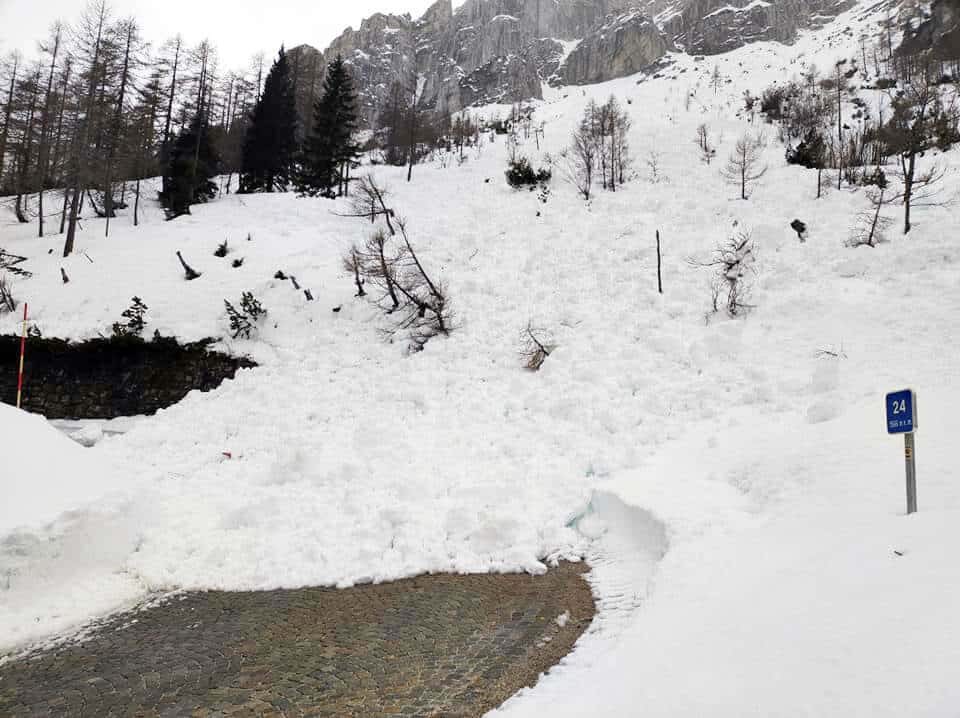 Landslide on Vršič pass